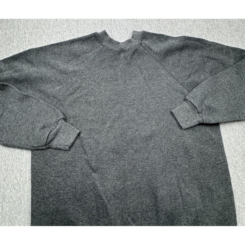 Tultex Blank Crewneck Sweatshirt Sz M Dark Gray USA 90s Y2K Vtg